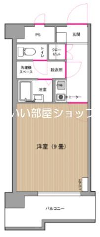 ベルトピア坂出II(1K/2階)の間取り写真