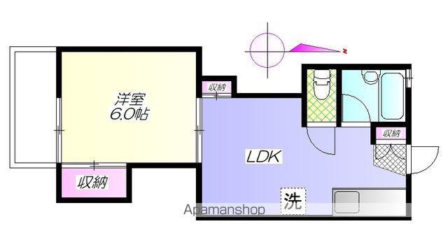 コーポスズキ(1LDK/1階)の間取り写真