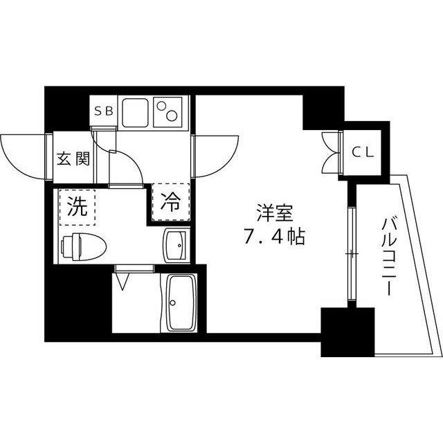 YOKE・VII(1K/3階)の間取り写真