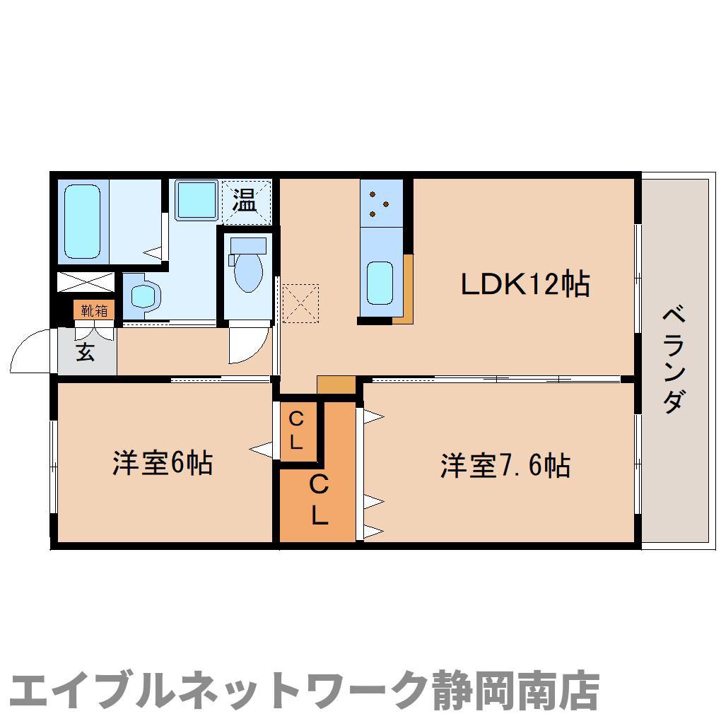 ナショナルガーデン小黒(2LDK/1階)の間取り写真