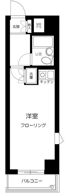 ライオンズマンシヨン方南町駅前(ワンルーム/5階)の間取り写真