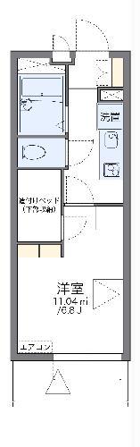 レオパレスボヌール(1K/2階)の間取り写真
