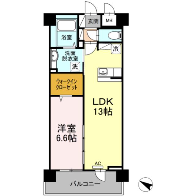 PLAZA池尻Ⅰ(1LDK/3階)の間取り写真