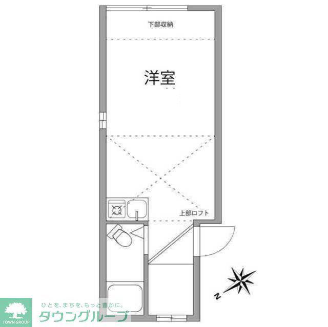 レジデンス中和泉A棟(ワンルーム/1階)の間取り写真