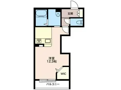 EXCELENTE M(ワンルーム/1階)の間取り写真