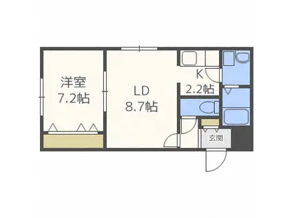スターエステート(1LDK/4階)の間取り写真