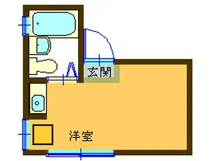 イーグル下高井戸(ワンルーム/1階)の間取り写真