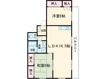 森塚第7マンション(2LDK/4階)の間取り写真