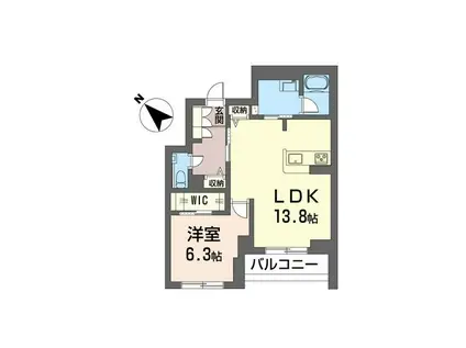 SHM セレーノひかわ(1LDK/3階)の間取り写真