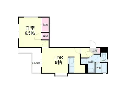 中央ハイツ佐藤(1LDK/3階)の間取り写真
