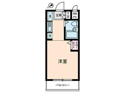 菱和パレス世田谷千歳台(ワンルーム/3階)の間取り写真