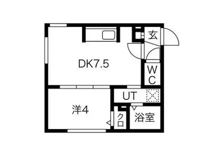 MAISON KAMUY 本郷通(1DK/4階)の間取り写真