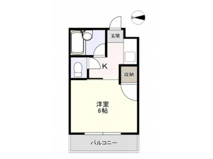 AKKマンション(1K/2階)の間取り写真