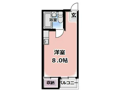 アルフィ大和田(ワンルーム/4階)の間取り写真