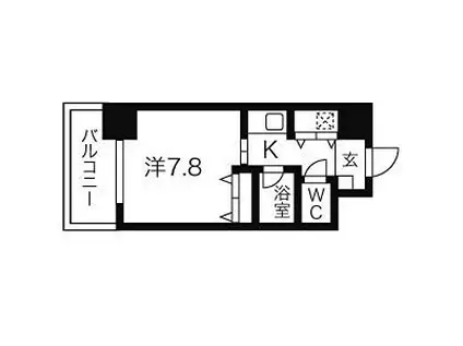 AXIS桜通内山(1K/10階)の間取り写真