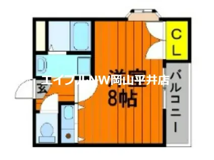 パルミラ 浜(ワンルーム/3階)の間取り写真