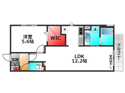 メゾンサフィール(1LDK/3階)の間取り写真