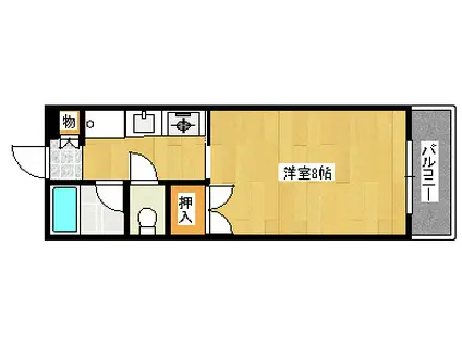 コーポビジョン(1K/2階)の間取り写真