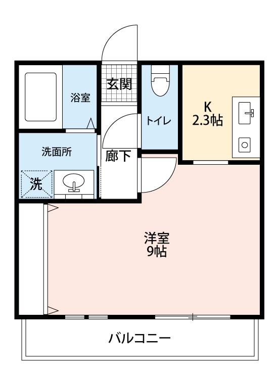 恵二番館(1DK/1階)の間取り写真