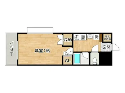 シティルーム都(1K/2階)の間取り写真