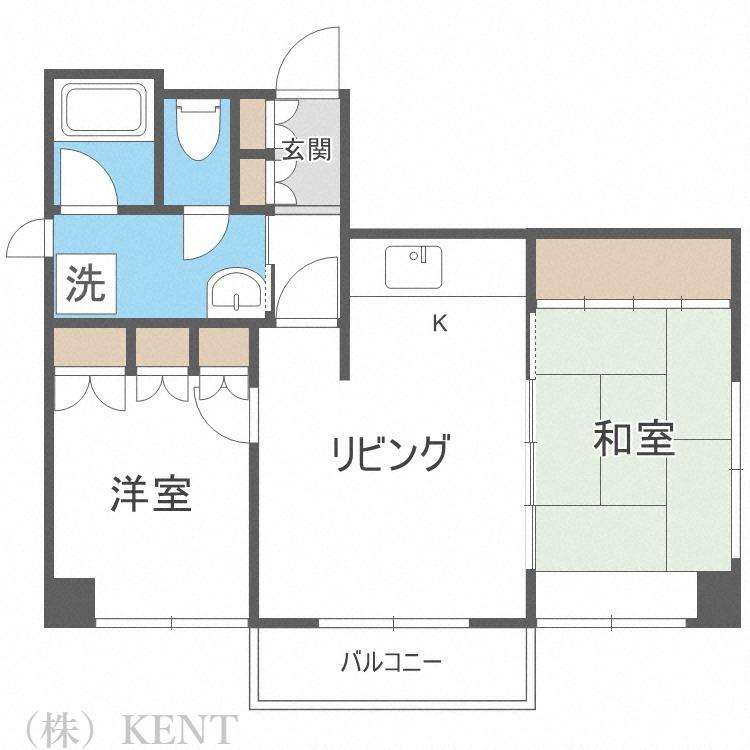 THE ・VINTEGE20(2LDK/4階)の間取り写真