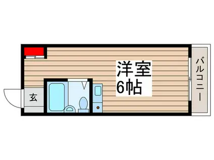 シティパル高田(ワンルーム/4階)の間取り写真