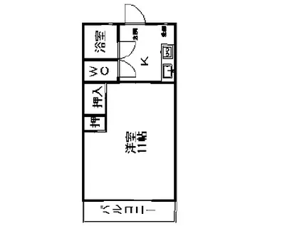 東洋第一ビル(1K/4階)の間取り写真