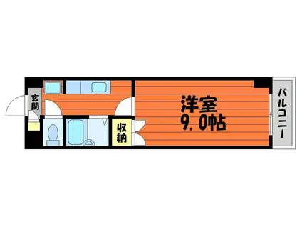 グリーンライフ倉敷(1K/4階)の間取り写真