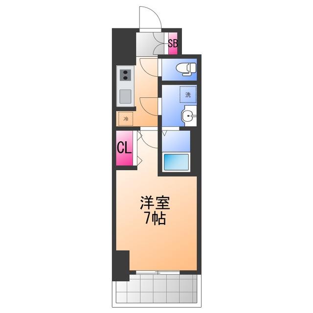 S-RESIDENCE堺浜寺AXIAL(1K/10階)の間取り写真