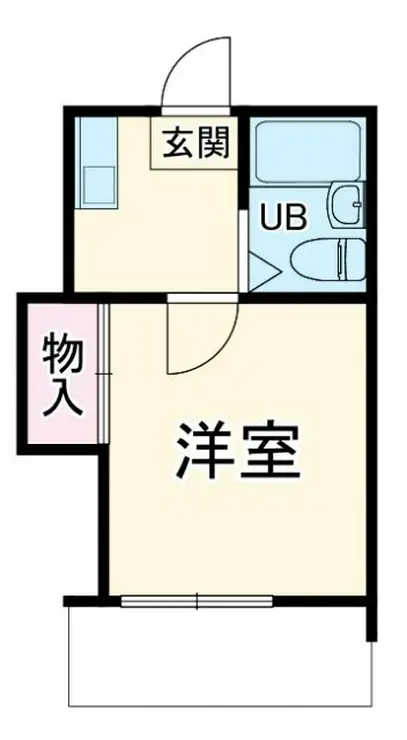 レオパレス衣笠第16 1階階 間取り