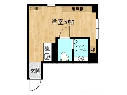 フューチャ2号館(ワンルーム/1階)の間取り写真