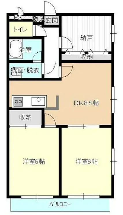ニュークレスト上青木III 2階階 間取り