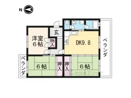 グランシャリオA棟(3LDK/1階)の間取り写真