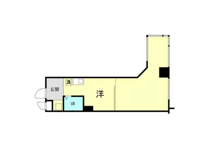 クレドール西明石III(1DK/3階)の間取り写真