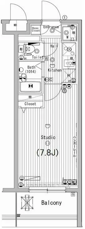 グランド・ガーラ横濱万世町 7階階 間取り