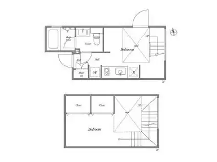 PASEO新宿3丁目I(1LDK/3階)の間取り写真