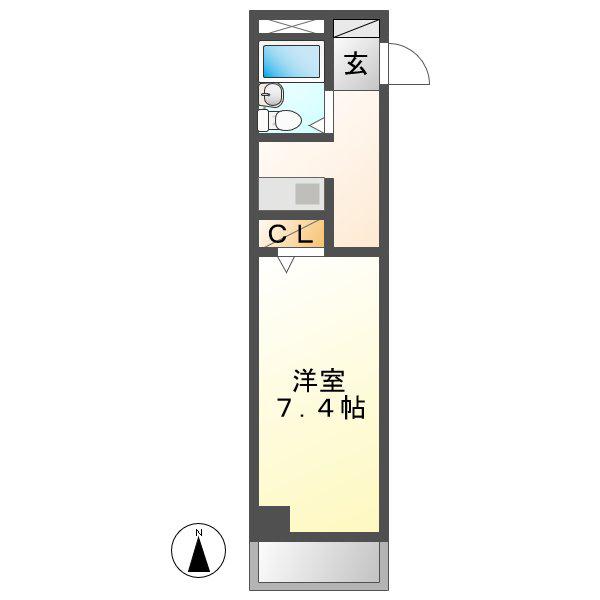 ジョイフル名古屋駅前(1K/3階)の間取り写真