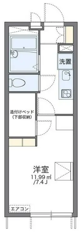 レオパレスグランダーム 1階階 間取り