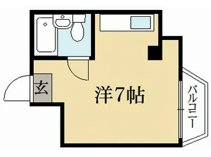 セントラル一乗寺(ワンルーム/2階)の間取り写真