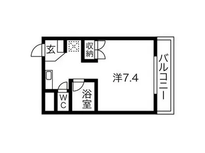 TOWNみやび(1K/2階)の間取り写真