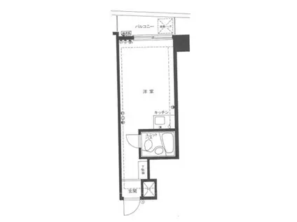 セブンスターマンション第8五反田(ワンルーム/9階)の間取り写真