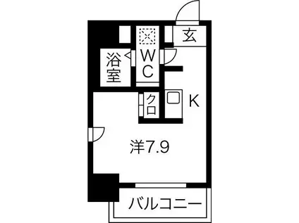 アストリア北大前(ワンルーム/6階)の間取り写真