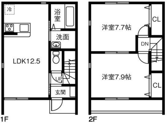BLUE TREEみらい平(2LDK/1階)の間取り写真