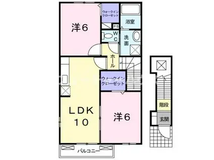 グレイス(2LDK/2階)の間取り写真
