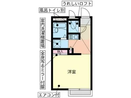 ポコアポコ(1K/1階)の間取り写真