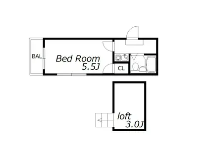 レオパレス深江第3(1K/2階)の間取り写真