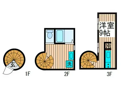 カンラ梅島(ワンルーム/1階)の間取り写真