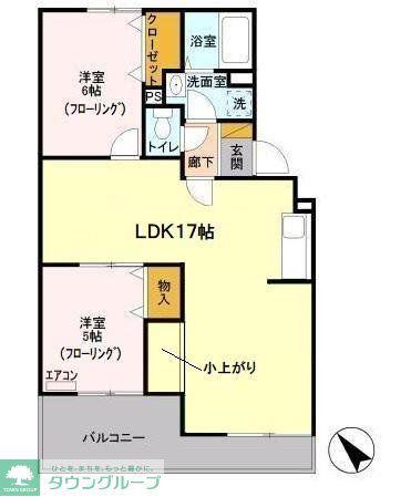 ヴァンベール富士美(2LDK/1階)の間取り写真