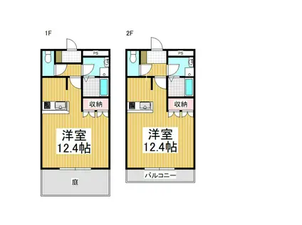 レジデンスワイズ(ワンルーム/1階)の間取り写真