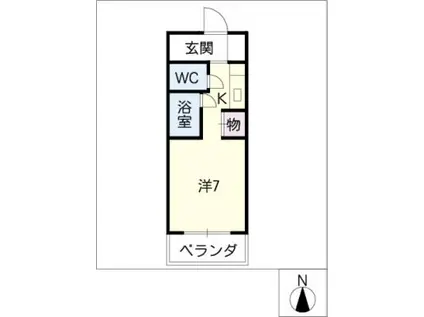 パルスII上前津(1K/6階)の間取り写真